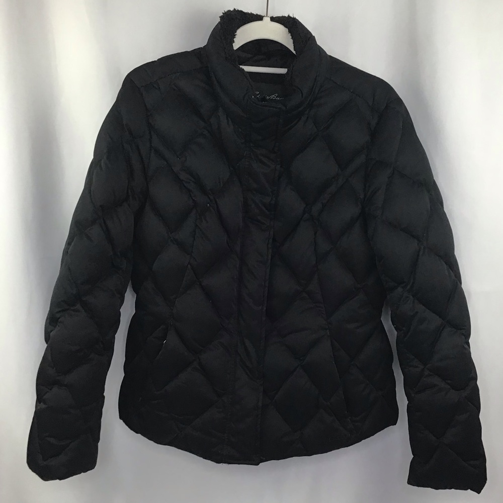 Eddie Bauer Goose Down Coat Black Large
